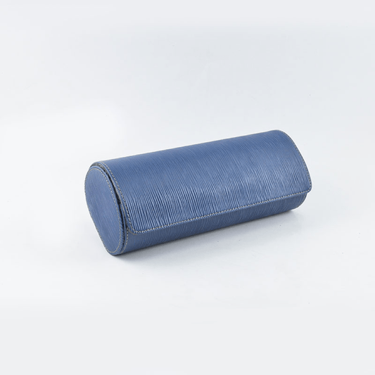 Blue Epi Saffiano Leather Watch Roll - Tempomat Madrid