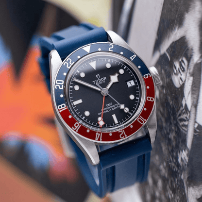 22mm Blue Rubber Strap - Tempomat Madrid