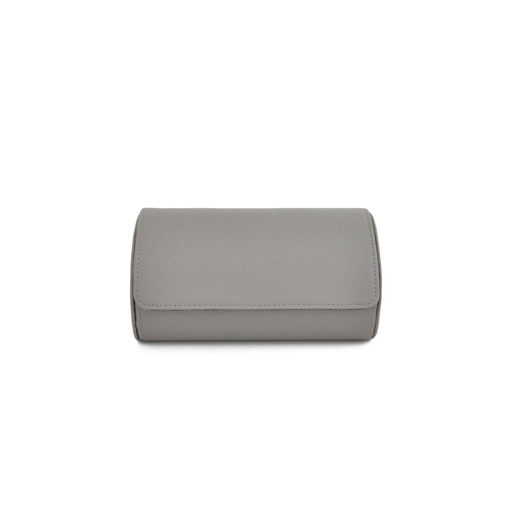Grey Saffiano Double Leather Watch Roll - Tempomat Madrid