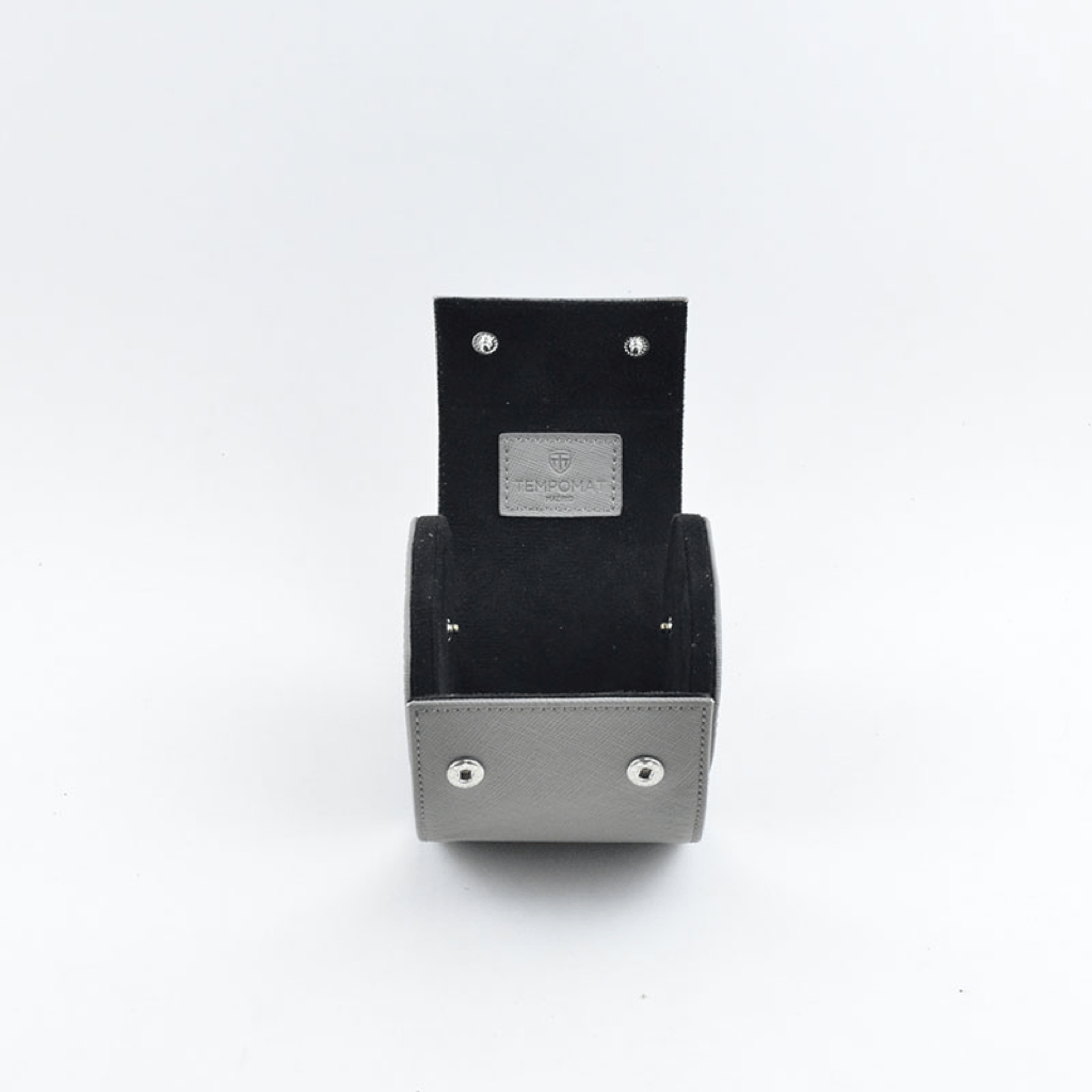 Individual Grey Saffiano Leather Watch Roll - Tempomat Madrid