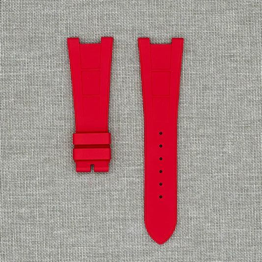 FKM Vulcanized Flashy Red Rubber Strap for Patek Nautilus - Tempomat Madrid