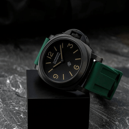 24mm Green Olive Rubber Strap - Tempomat Madrid