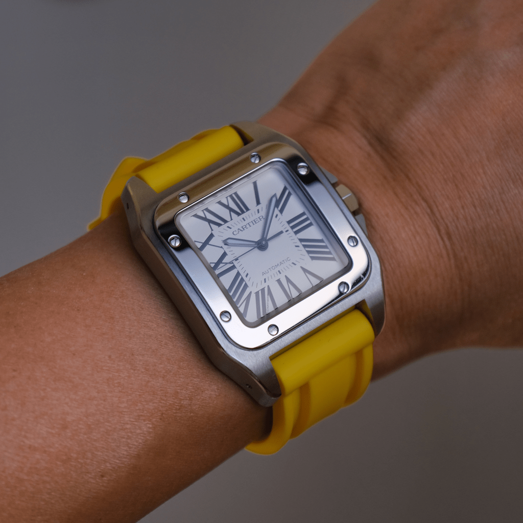 22mm Yellow Rubber Strap - Tempomat Madrid