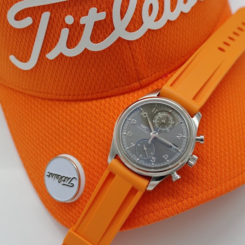 22mm Orange Rubber Strap - Tempomat Madrid