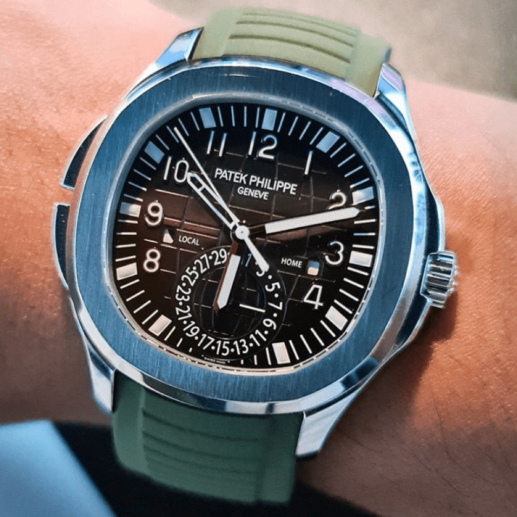 FKM Vulcanized Green Rubber Strap for Patek Aquanaut - Tempomat Madrid