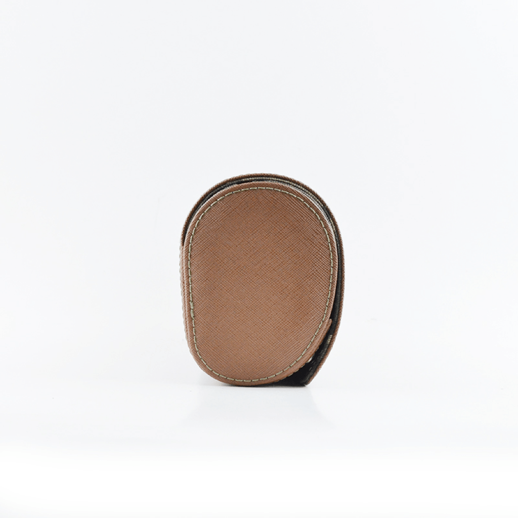 Brown Saffiano Leather Watch Roll - Tempomat Madrid