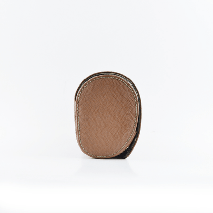 Brown Saffiano Leather Watch Roll - Tempomat Madrid