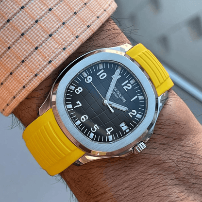FKM Vulcanized Yellow Rubber Strap for Patek Aquanaut - Tempomat Madrid