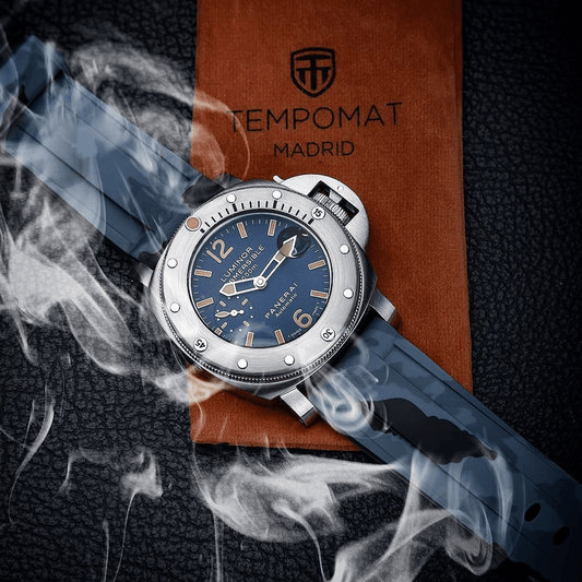 24mm Grey Camo Rubber Strap - Tempomat Madrid