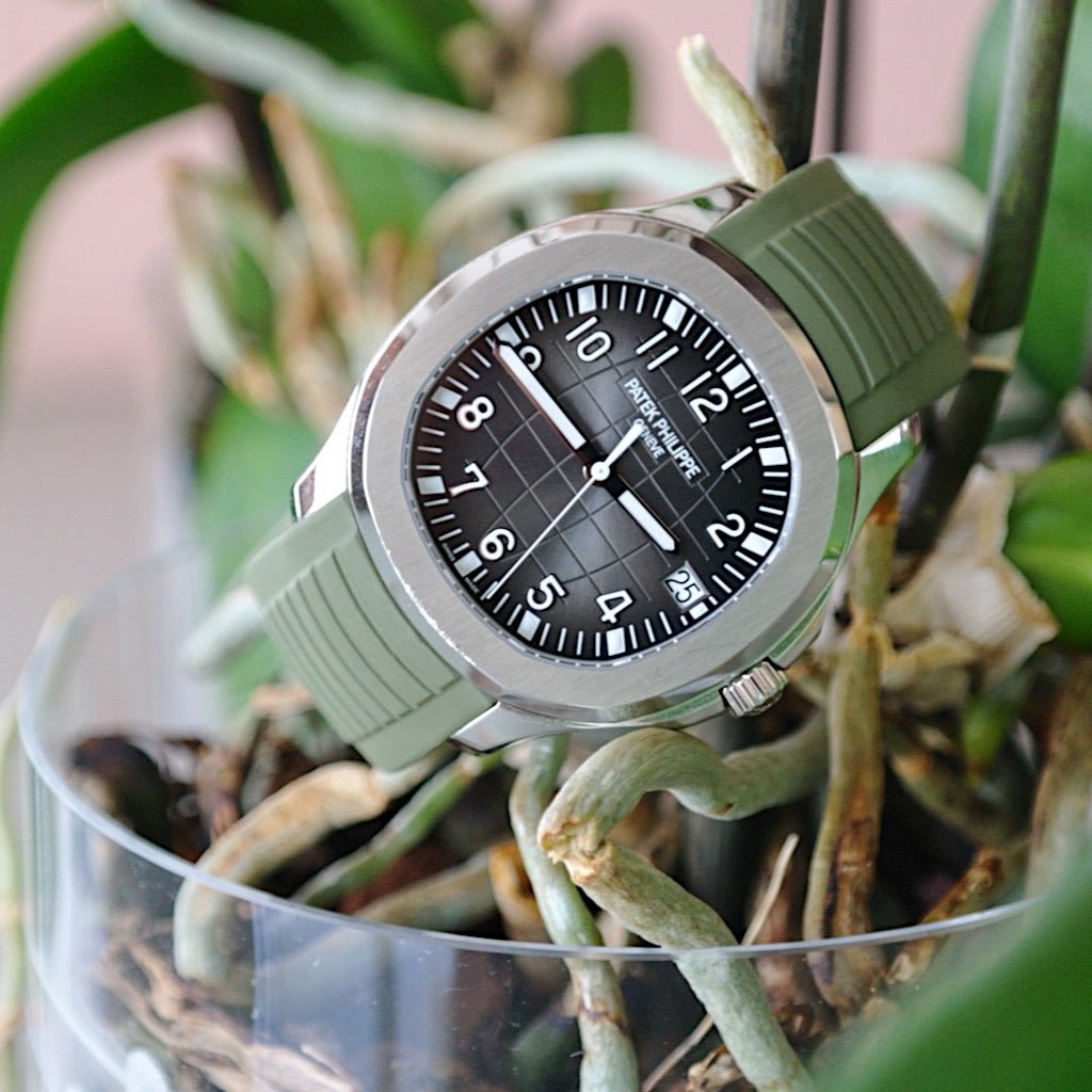 FKM Vulcanized Green Rubber Strap for Patek Aquanaut - Tempomat Madrid