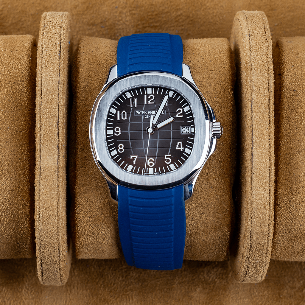 FKM Vulcanized Blue Rubber Strap for Patek Aquanaut - Tempomat Madrid