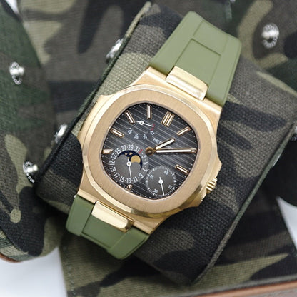 FKM Vulcanized Green Rubber Strap for Patek Nautilus - Tempomat Madrid