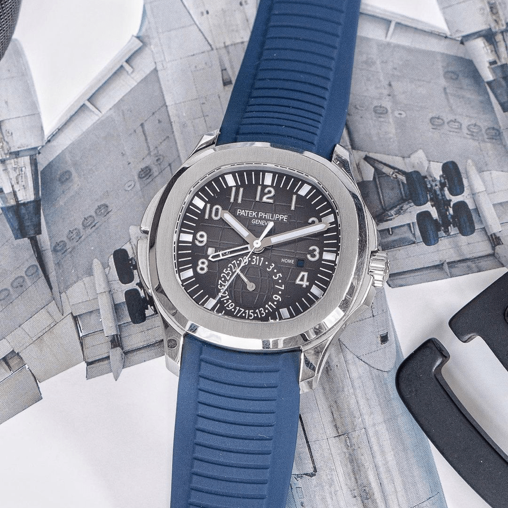 FKM Vulcanized Blue Rubber Strap for Patek Aquanaut - Tempomat Madrid