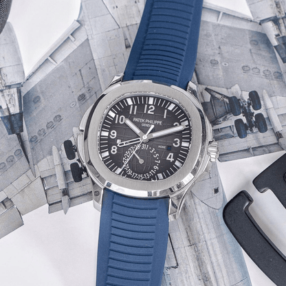 FKM Vulcanized Blue Rubber Strap for Patek Aquanaut - Tempomat Madrid