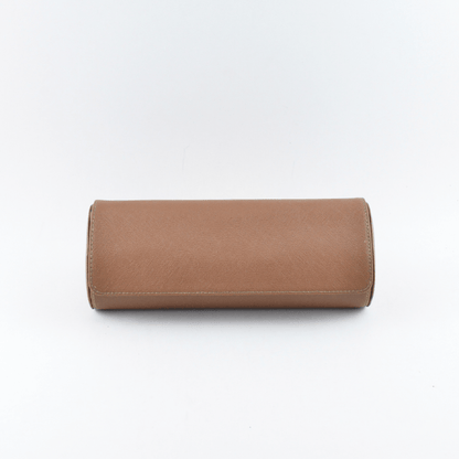 Brown Saffiano Leather Watch Roll - Tempomat Madrid