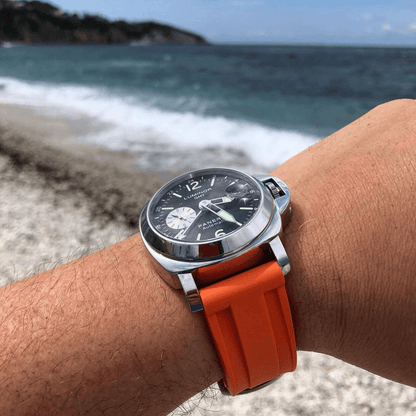 24mm Orange Rubber Strap - Tempomat Madrid