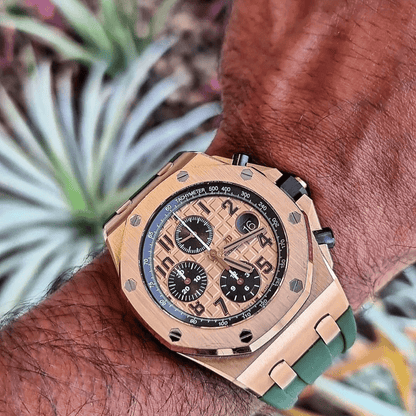 Green Rubber Strap for AP 42mm - Tempomat Madrid