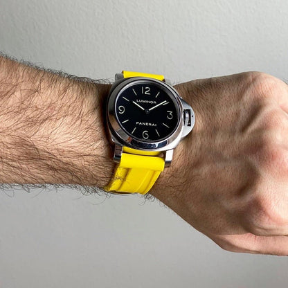 24mm Yellow Rubber Strap - Tempomat Madrid