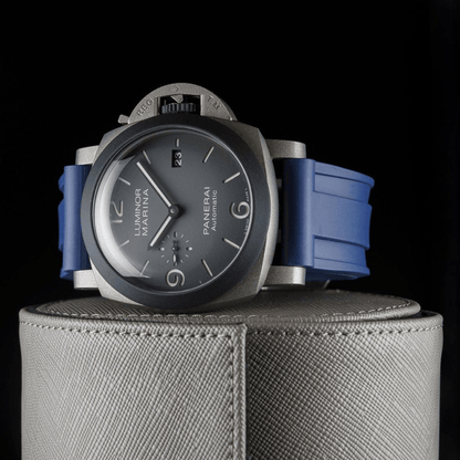 24mm Navy Blue Rubber Strap - Tempomat Madrid