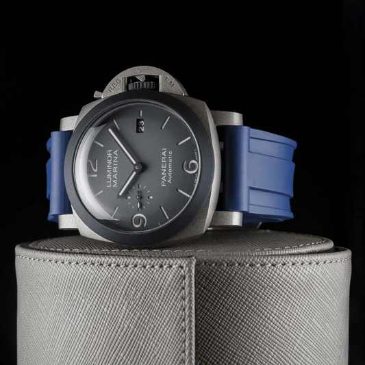 24mm Navy Blue Rubber Strap - Tempomat Madrid