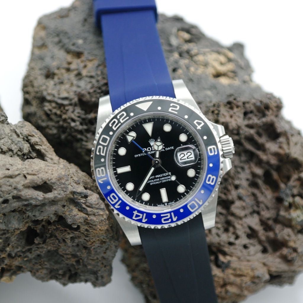 20mm Curved Ended Batman Rubber Strap - Tempomat Madrid