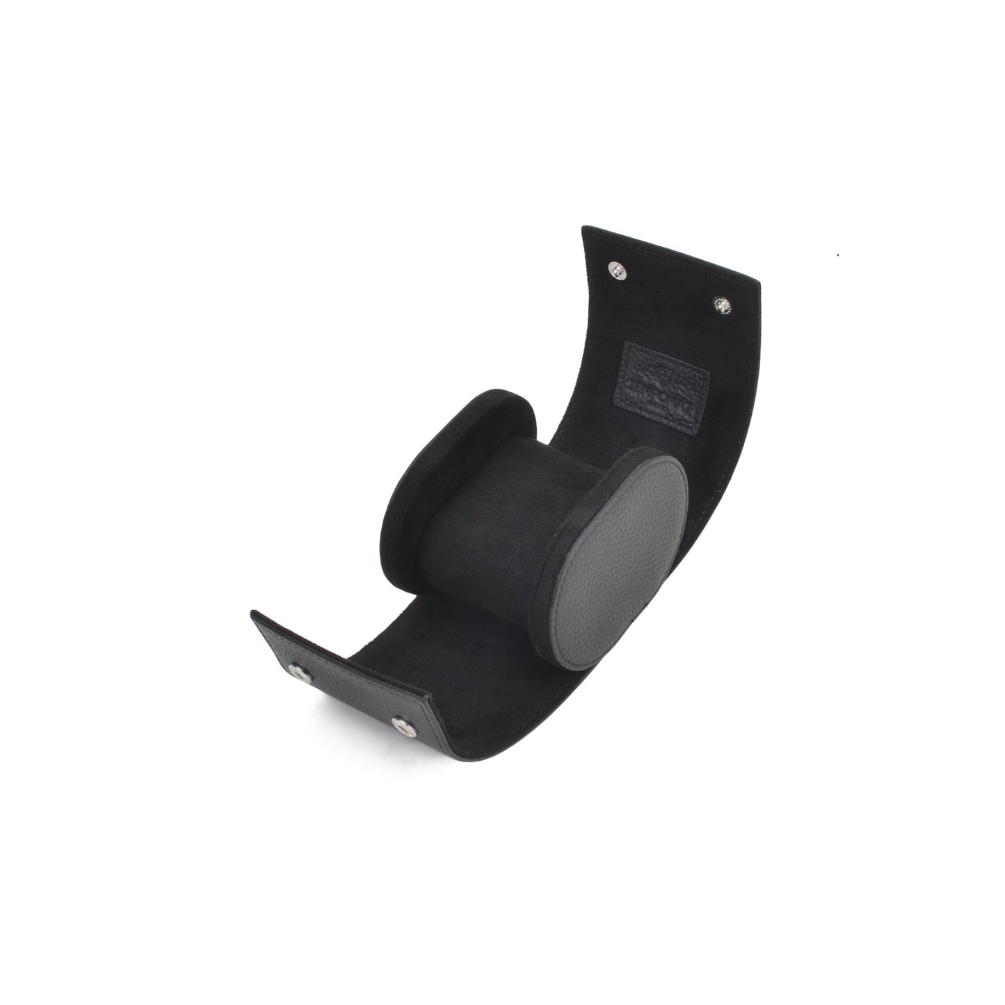 Black Natural Leather Watch Roll - Tempomat Madrid