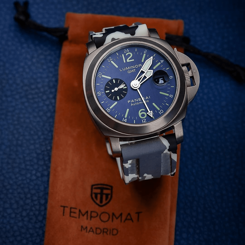 24mm White Camo Rubber Strap - Tempomat Madrid