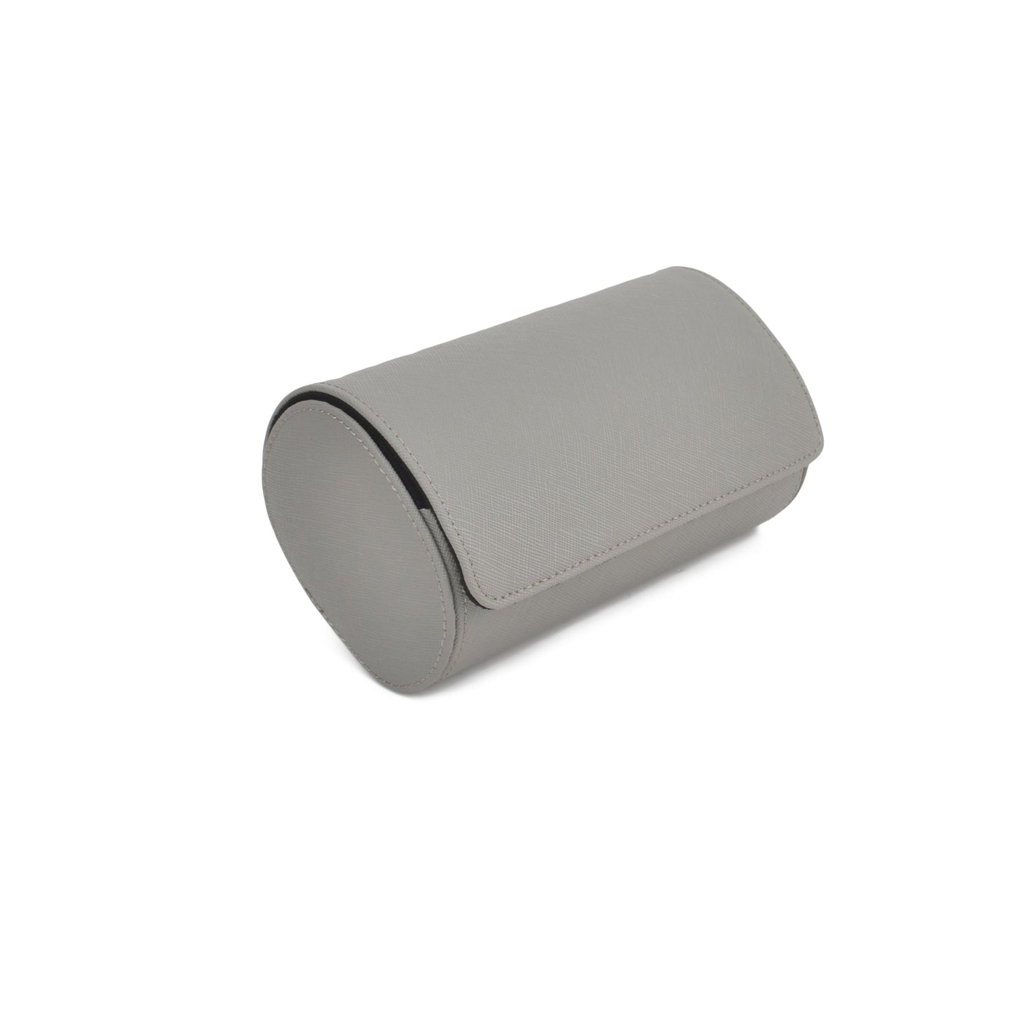 Grey Saffiano Double Leather Watch Roll - Tempomat Madrid