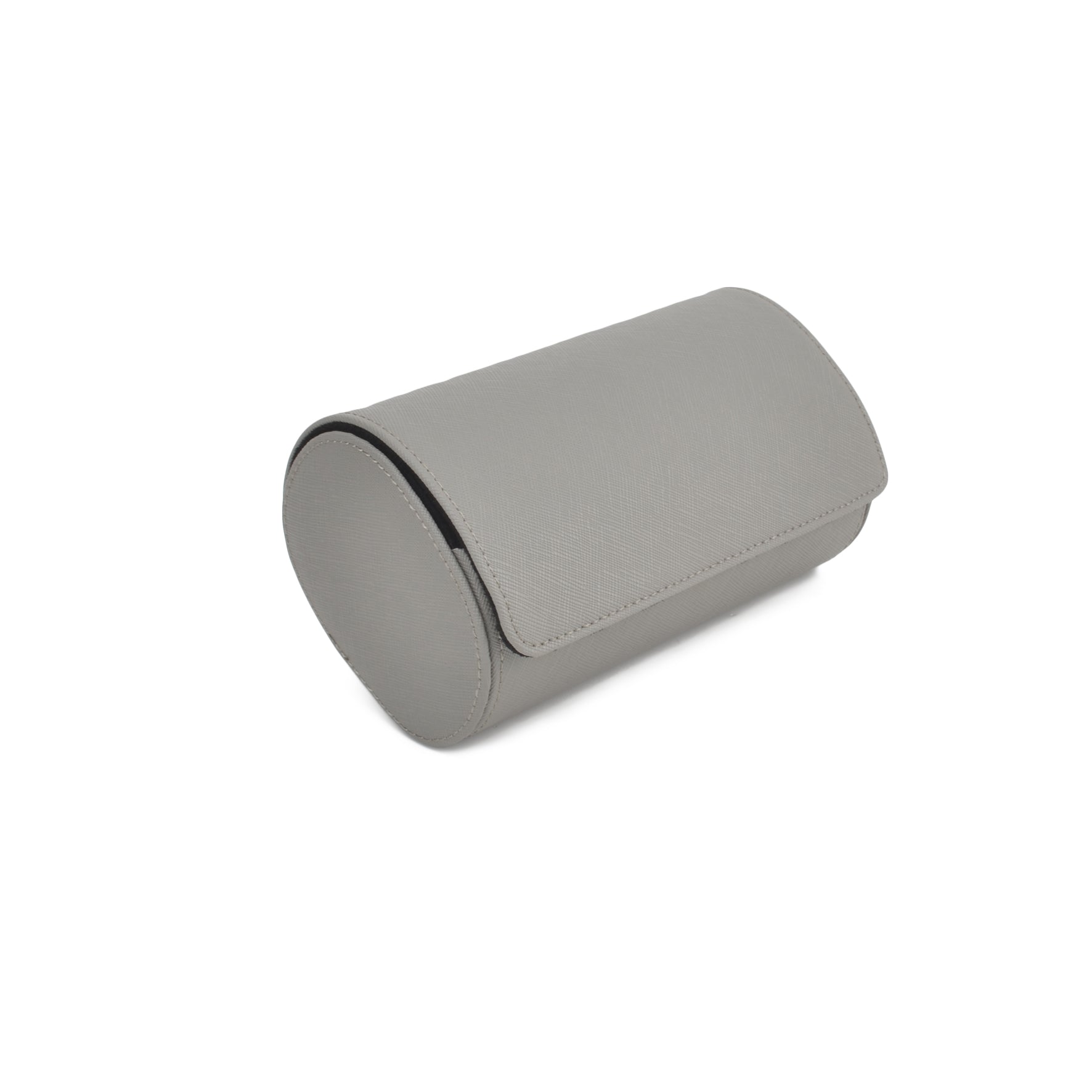 Grey Saffiano Double Leather Watch Roll - Tempomat Madrid