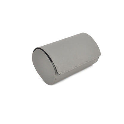 Grey Saffiano Double Leather Watch Roll - Tempomat Madrid