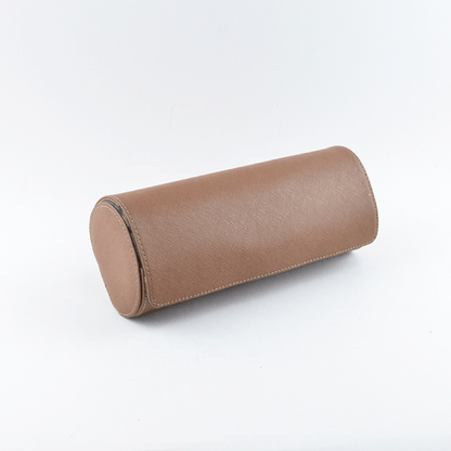 Brown Saffiano Leather Watch Roll - Tempomat Madrid