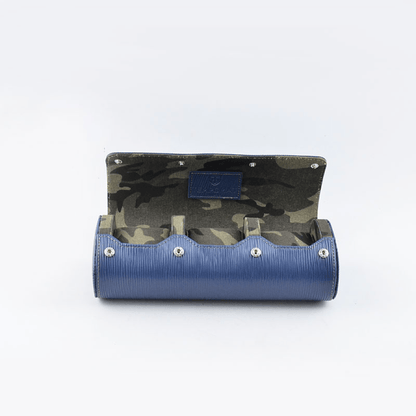 Blue Epi Saffiano Leather Watch Roll - Tempomat Madrid