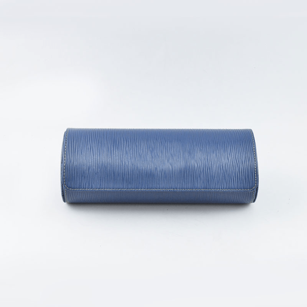 Blue Epi Saffiano Leather Watch Roll - Tempomat Madrid