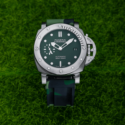 22mm Green Camo Rubber Strap - Tempomat Madrid