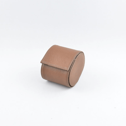 Individual Brown Saffiano Leather Watch Roll - Tempomat Madrid