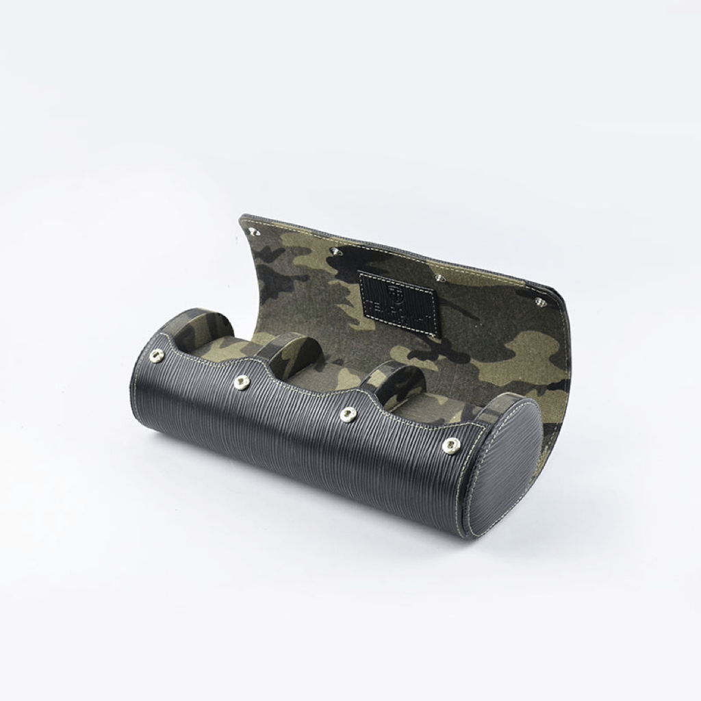 Black Epi Saffiano Leather Watch Roll - Tempomat Madrid