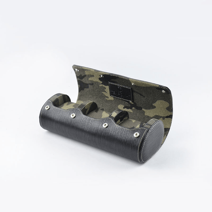 Black Epi Saffiano Leather Watch Roll - Tempomat Madrid