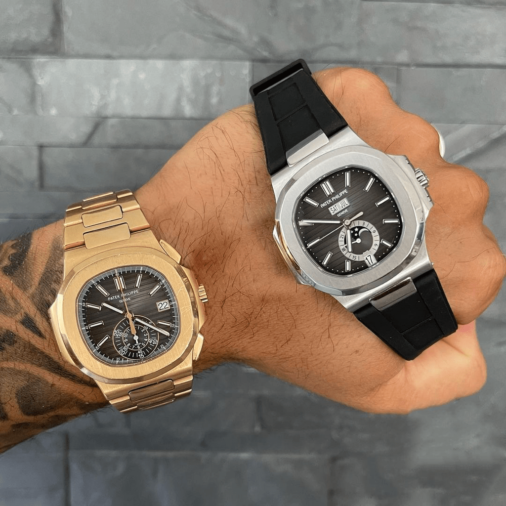 FKM Vulcanized Black Rubber Strap for Patek Nautilus - Tempomat Madrid