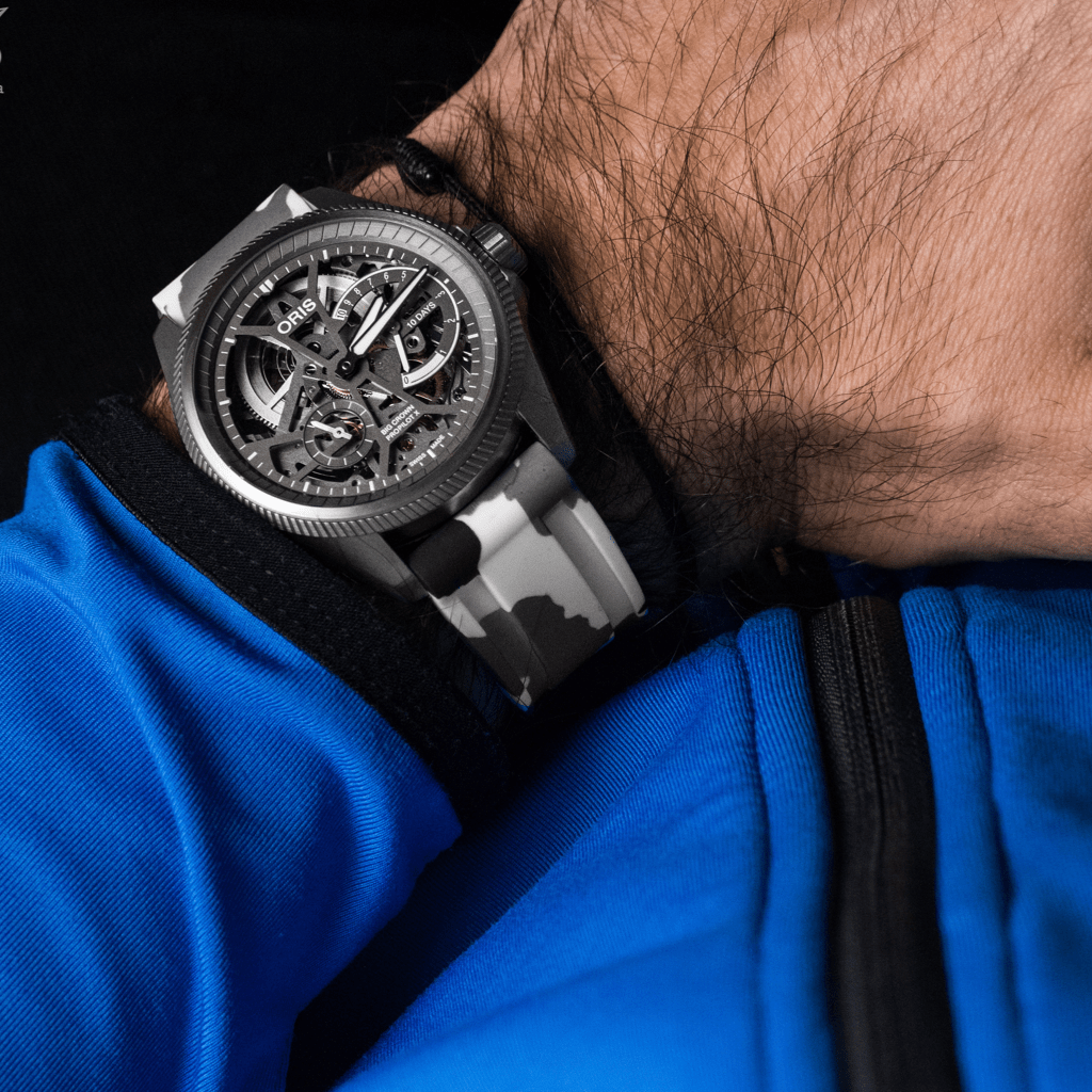 22mm White Camo Rubber Strap - Tempomat Madrid