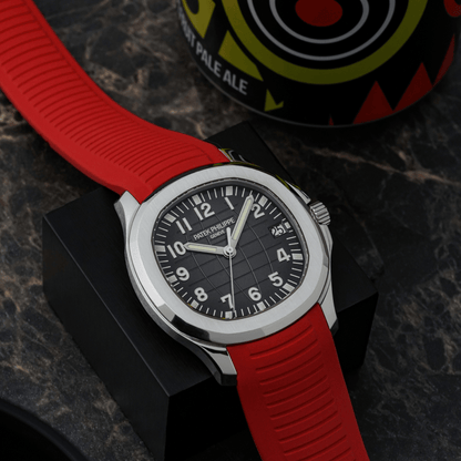 FKM Vulcanized Red Rubber Strap for Patek Aquanaut - Tempomat Madrid